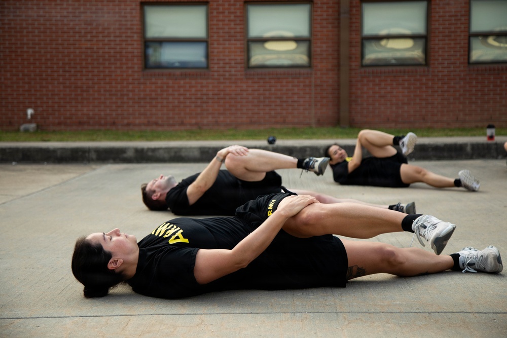 Command Team Physical Training at Camp Humphreys