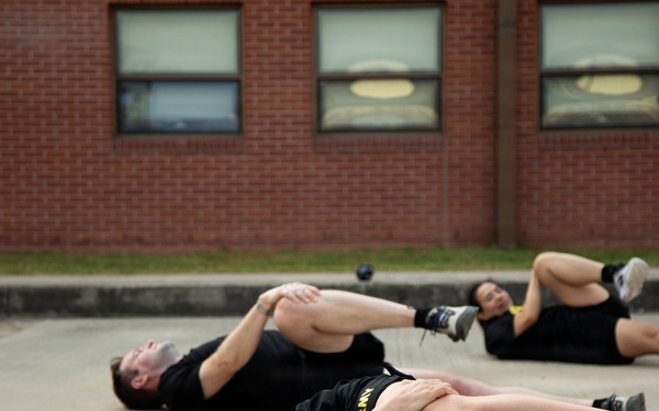Command Team Physical Training at Camp Humphreys