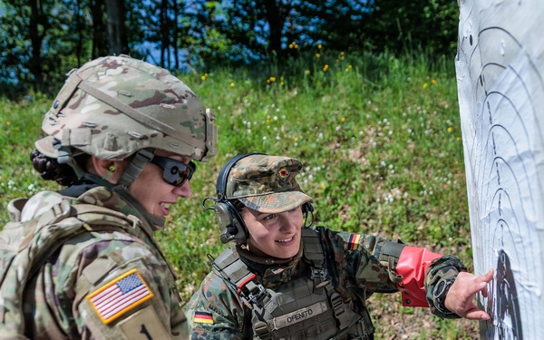 U.S. Army Reserve Soldiers participate in German shooting event with Bundeswehr reserve forces