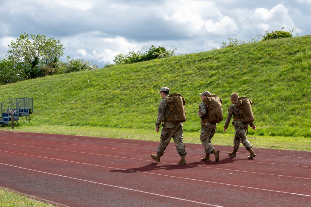 RAF Croughton hosts 24-hour Police Week ruck march