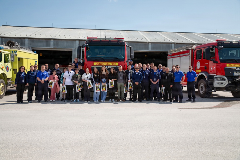 KFOR hosts local students for Public Safety Day at Camp Bondsteel