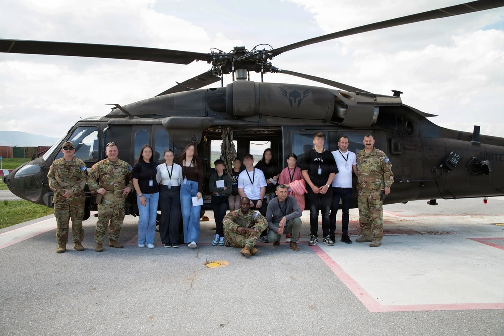 KFOR hosts local students for Public Safety Day at Camp Bondsteel