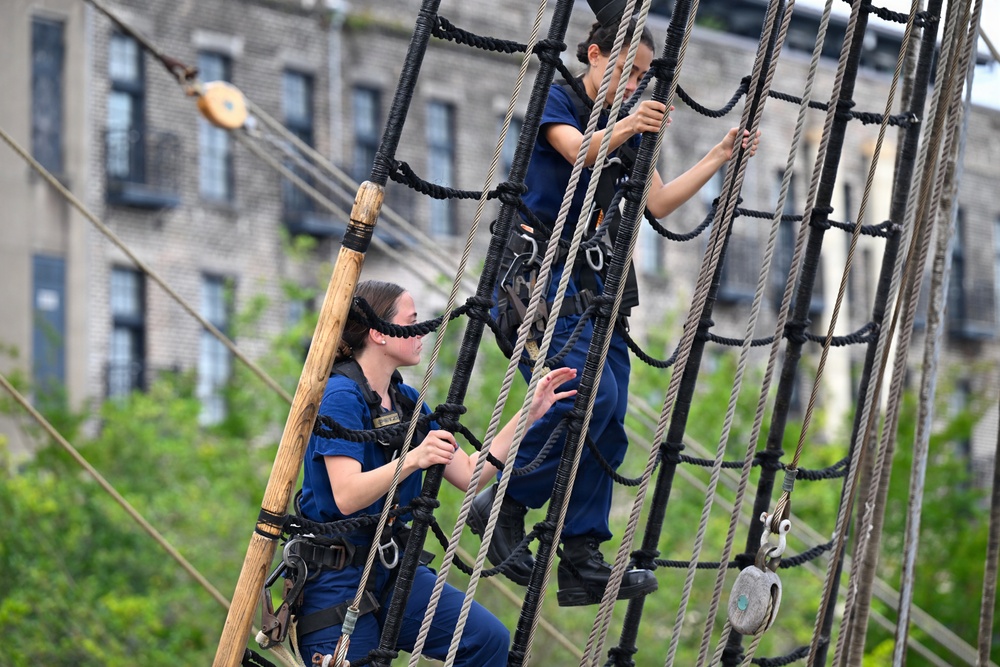 Coast Guard Academy Cadets begin "School of the Ship" orientation aboard Barque Eagle