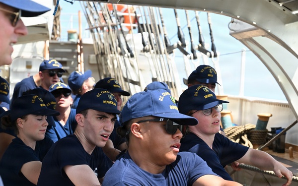 Coast Guard Academy Cadets begin "School of the Ship" orientation aboard Barque Eagle