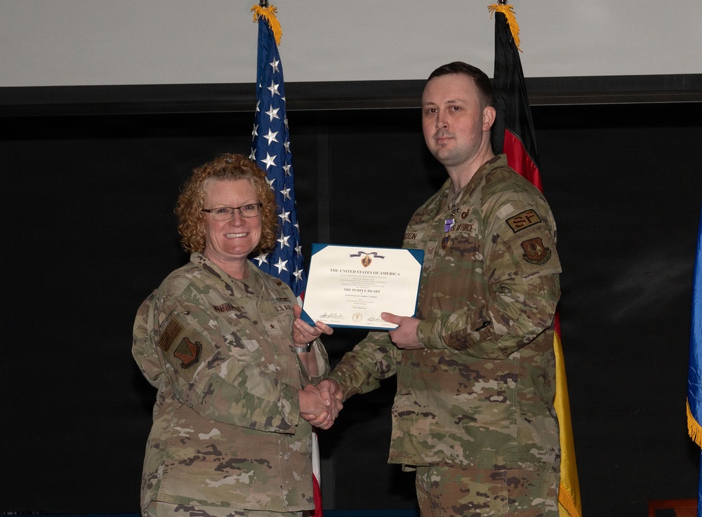 86th SFS defender receives Purple Heart for deployment actions