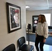Walker family descendant admires Dr. Walker portrait