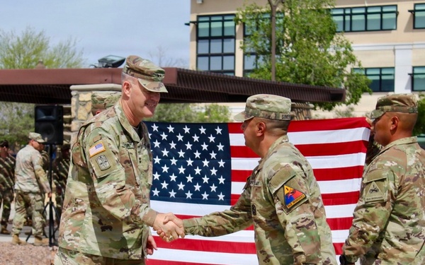 1AD Commanding General Congratulates SFC Simental on Indefinite Reenlistment