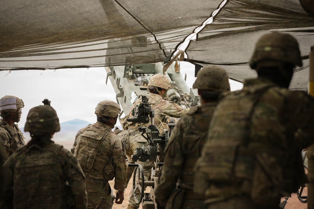M777A2 Howitzer live fire training operation with 7th infantry Division during Exercise Tiger Balm 2026