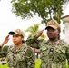 NSWC Corona Sailors conduct Morning Colors