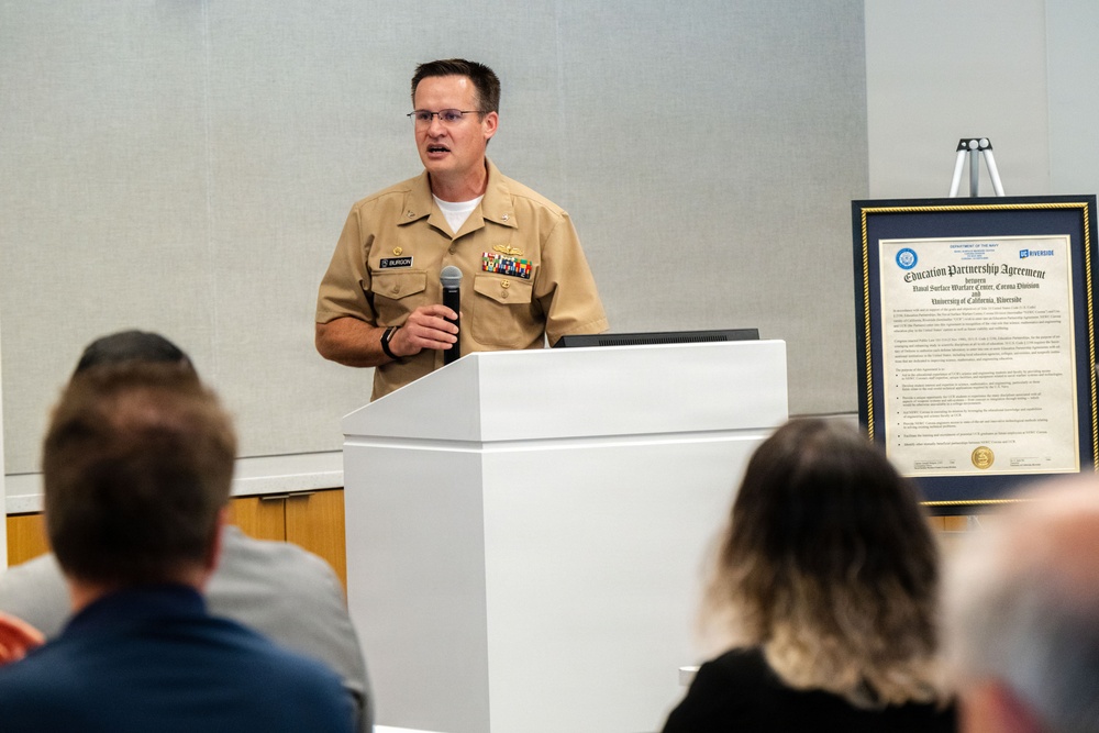 NSWC Corona signs Education Partnership Agreement with University of California Riverside
