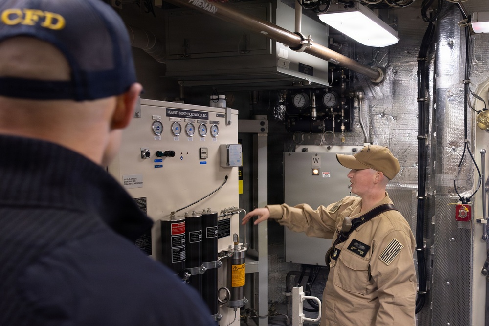 USS Cleveland (LCS 31) Visits Cleveland Fire Station 1
