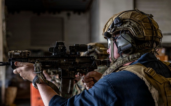 Iwo ARG Commodore and 22nd MEU Commanding Officer Participate In Live Fire Exercise