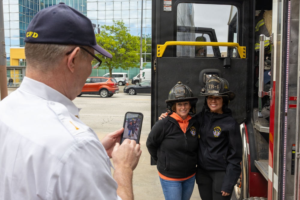 USS Cleveland (LCS 31) Visits Cleveland Fire Station 1