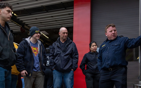 USS Cleveland (LCS 31) Visits Cleveland Fire Station 1