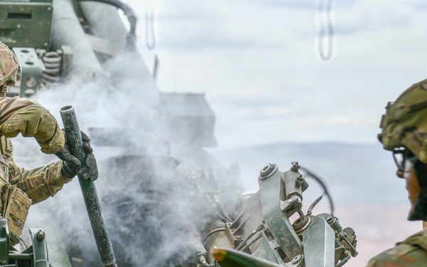 M777A2 Howitzer live fire training operation with 7th infantry Division during Exercise Tiger Balm 2026