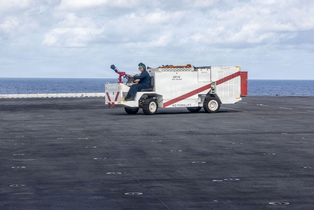 USS Iwo Jima Sailors Learn to Drive a P-25 firetruck