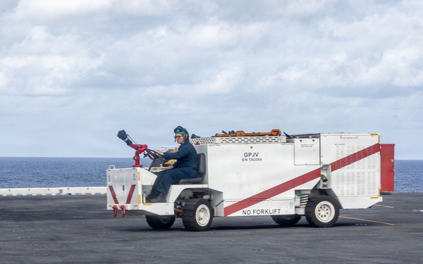 USS Iwo Jima Sailors Learn to Drive a P-25 firetruck