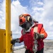 USS Iwo Jima Sailors Chain Down Equipment