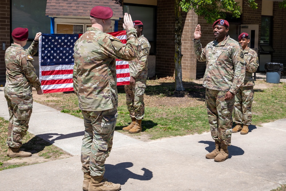 Staff Sgt. Yarde reenlistment