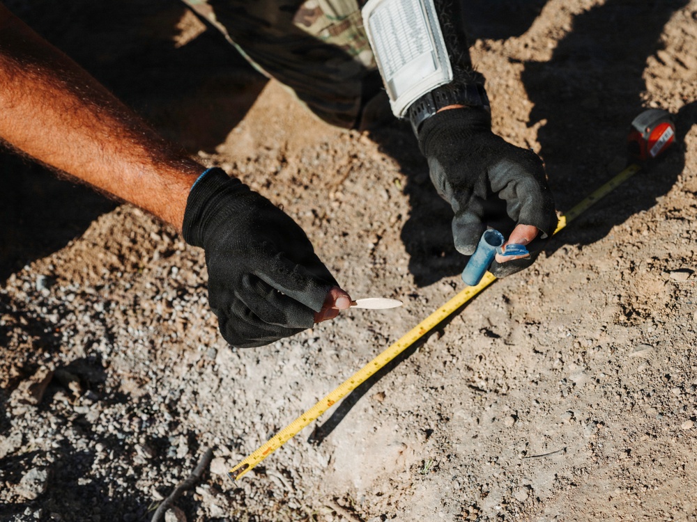 EOD Technicians Conduct a Post-Blast Assessment Drill