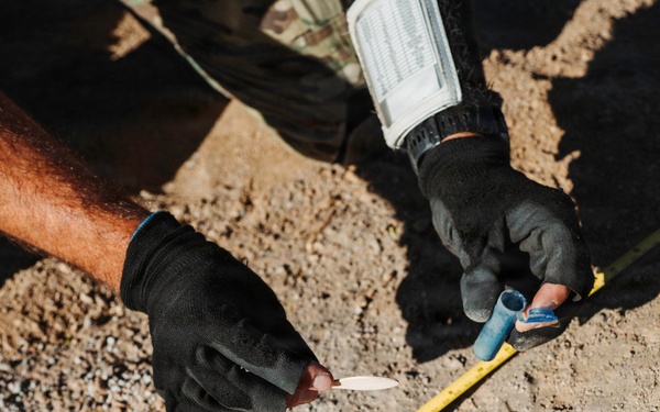 EOD Technicians Conduct a Post-Blast Assessment Drill