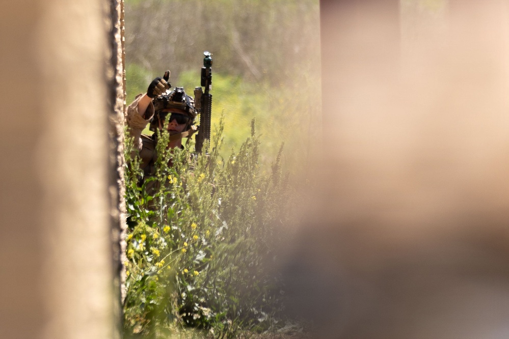 Marines with V2/5 conduct EOTG Vertical Assault Course