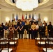 Future service memebrs unite for group photo during Military Signing Day