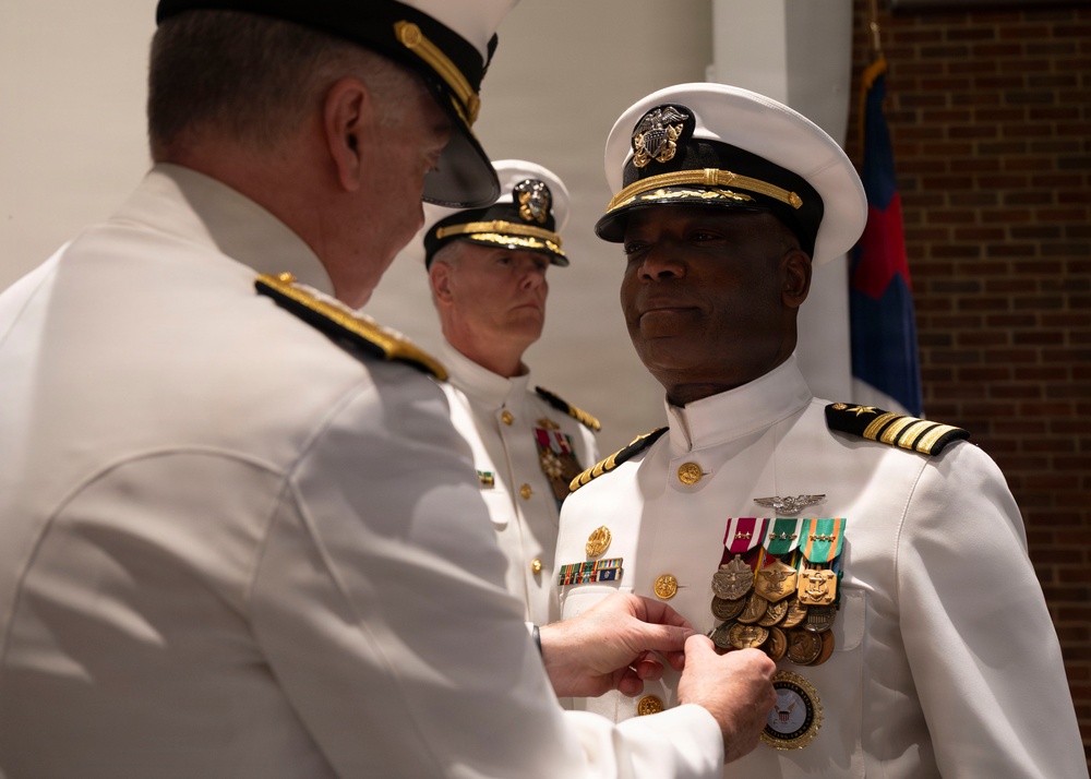 Navy Recruiting Command Region West Conducts a Change of Command Ceremony