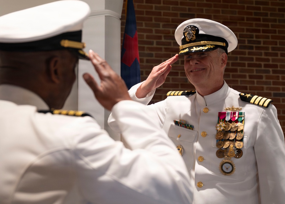 Navy Recruiting Command Region West Conducts a Change of Command Ceremony