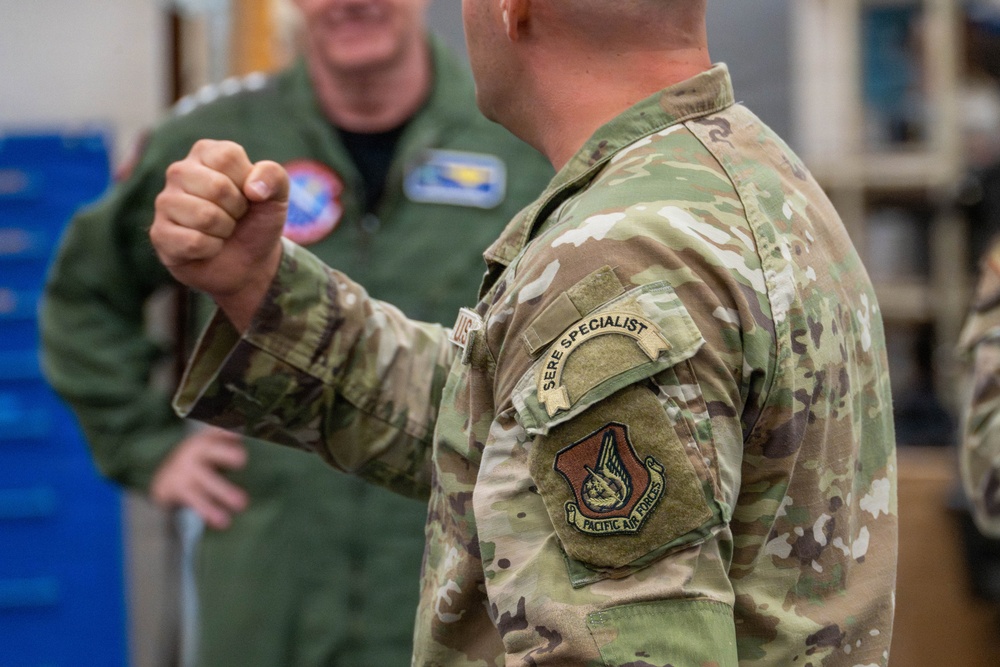 15th Operational Support Squadron conduct SERE training for INDOPACOM visit