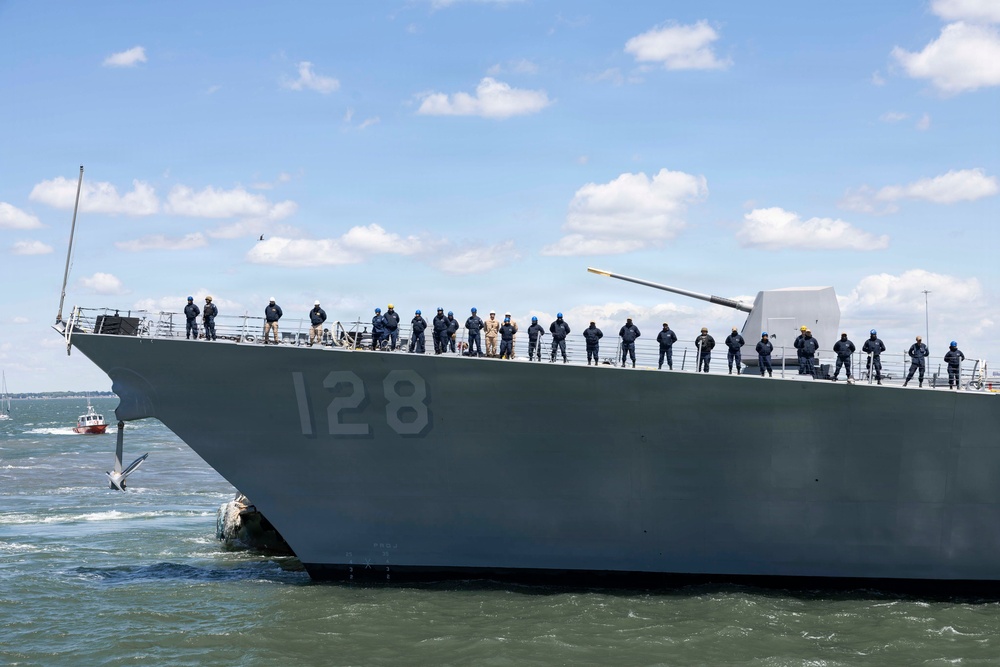 USS Ted Stevens (DDG 128) Arrives in Norfolk