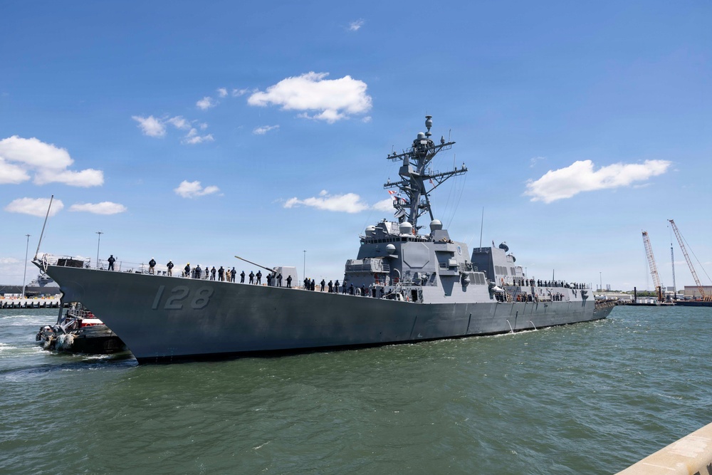 USS Ted Stevens (DDG 128) Arrives in Norfolk