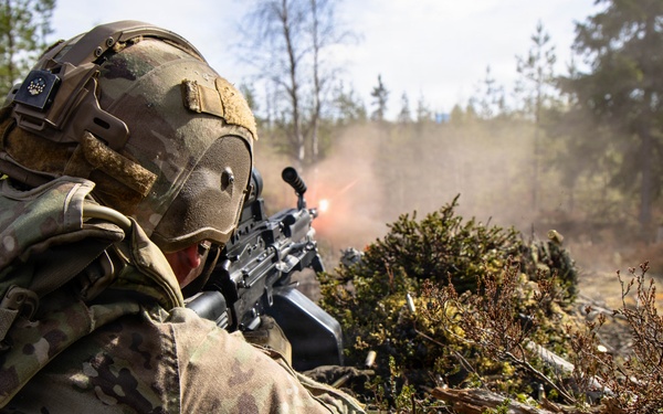 Infantry squad live fire at Saber Strike