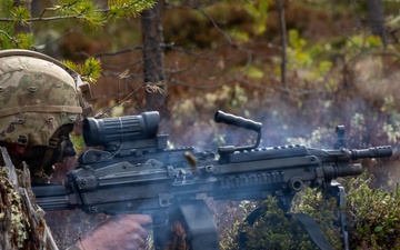 Soldiers conduct squad situational training exercise lanes at Saber Strike