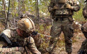 Soldiers conduct squad situational training exercise lanes at Saber Strike