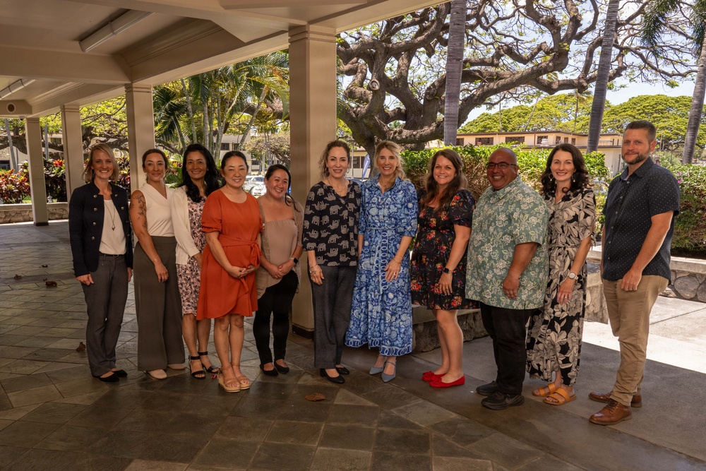 Mrs. Cindy Wilsbach and Dr. Doniel Wolfe visit Team Hickam
