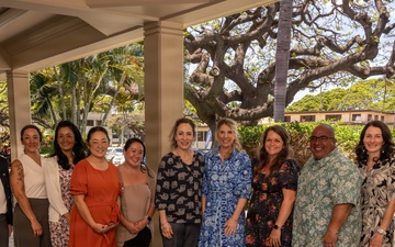 Mrs. Cindy Wilsbach and Dr. Doniel Wolfe visit Team Hickam