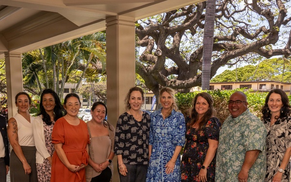 Mrs. Cindy Wilsbach and Dr. Doniel Wolfe visit Team Hickam