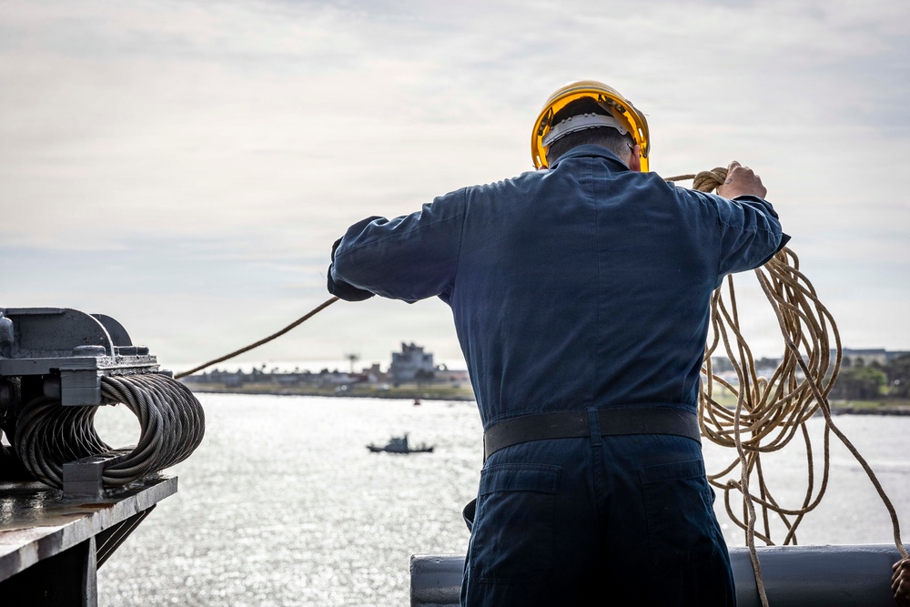 USS Iwo Jima Pulls Into Naval Station Mayport