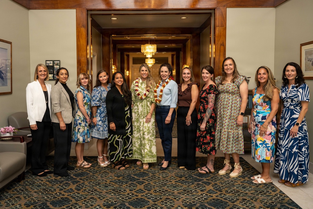 Mrs. Cindy Wilsbach and Dr. Doniel Wolfe visit Team Hickam