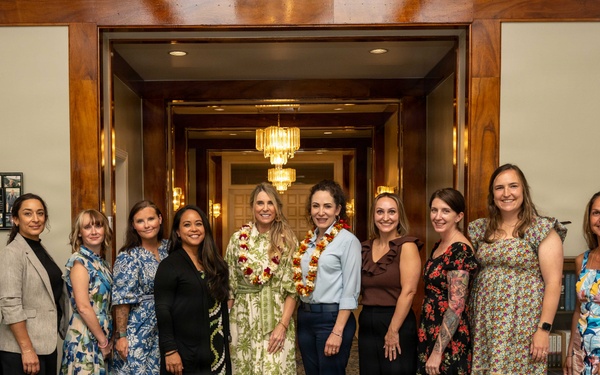 Mrs. Cindy Wilsbach and Dr. Doniel Wolfe visit Team Hickam