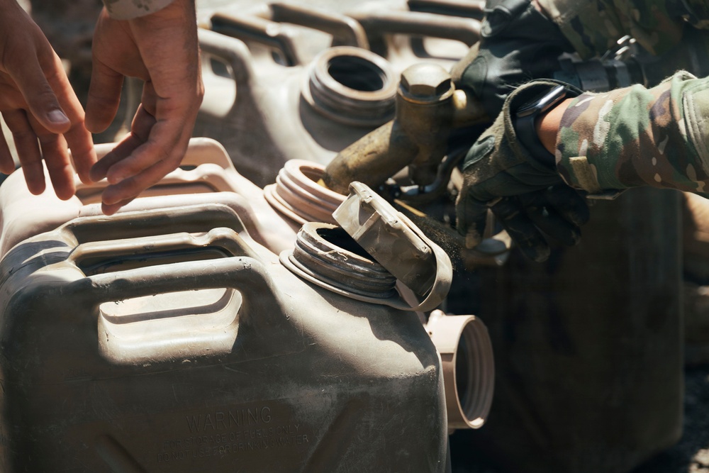 U.S. Marines and Sailors conduct joint refueling operations alongside Army Reserve Soldiers