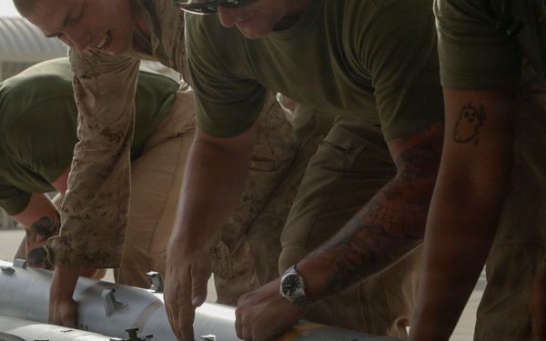 U.S. Marines conduct F/A-18 Hornet landing