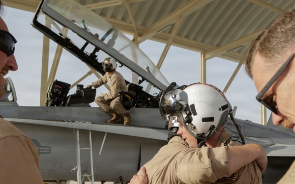 U.S. Marines conduct F/A-18 Hornet landing