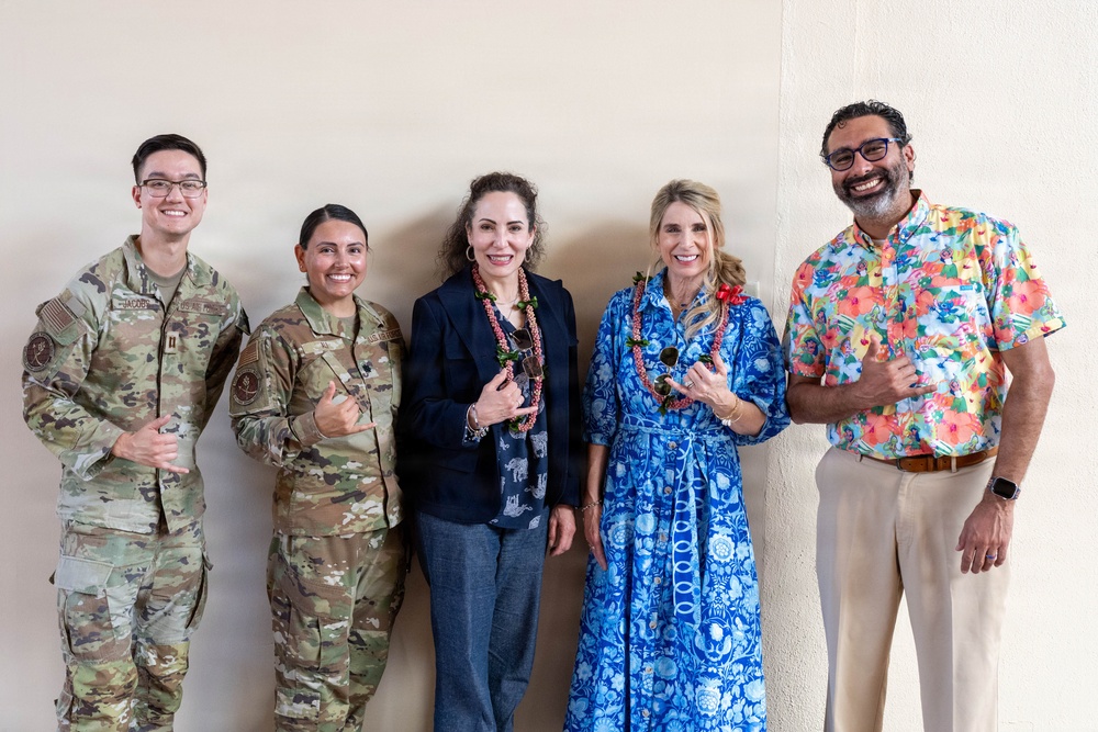 Mrs. Cindy Wilsbach and Dr. Doniel Wolfe visit Team Hickam