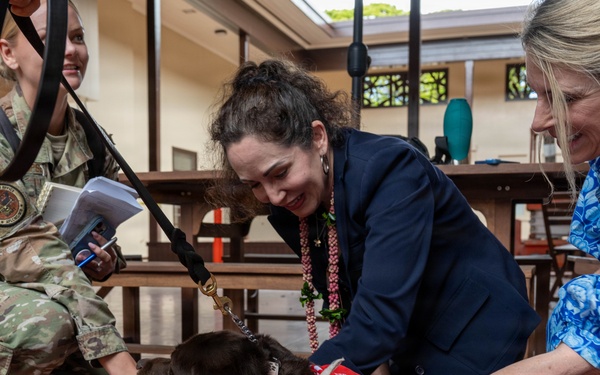 Mrs. Cindy Wilsbach and Dr. Doniel Wolfe visit Team Hickam