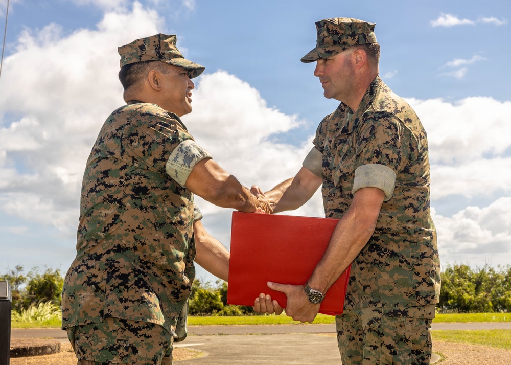Master Gunnery Sgt. Gene Collins retires