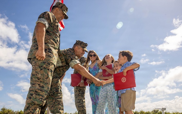 Master Gunnery Sgt. Gene Collins retires