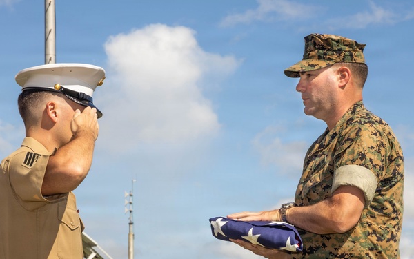 Master Gunnery Sgt. Gene Collins retires