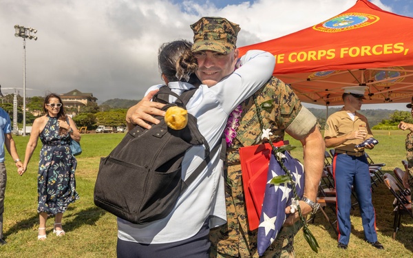 Master Gunnery Sgt. Gene Collins retires